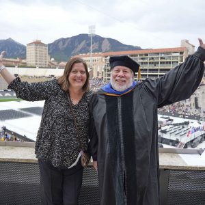 Steve Wozniak was the 2024 Commencement Address speaker at the University of Colorado Boulder.  (Photo by Casey A. Cass/University of Colorado)